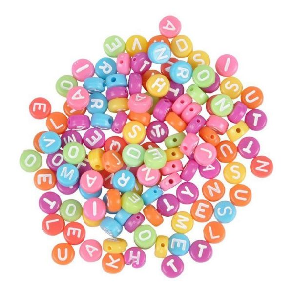 Paris Prix Lot De Perles Fantaisie Alphabet 12cm Multicolore 1