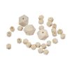 Paris Prix Lot De 27 Perles En Bois Diamant 1-2cm Naturel 8