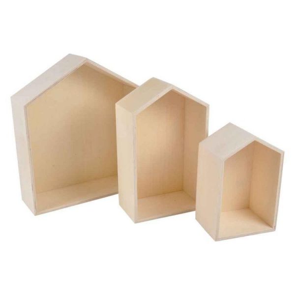 Paris Prix Lot De 3 Étagères à Personnaliser Maison 34cm Beige 1