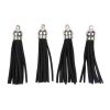 Paris Prix Lot De 4 Pompons Pour Bijoux Bracelet 6cm Noir 8