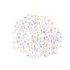 Paris Prix Lot De Perles Fantaisie Alphabet 12cm Blanc 10