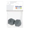 Artemio 2 Perles Silicone Hexagonales – 17 Mm – Gris 10