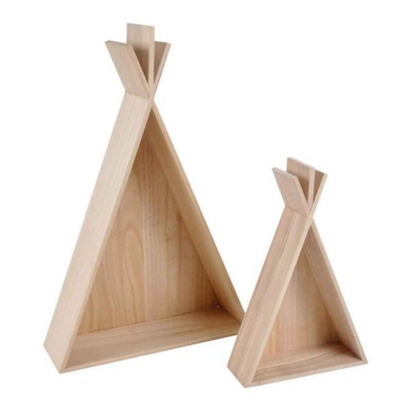 Paris Prix Lot De 2 Étagères à Personnaliser Tipi 46cm Beige 1