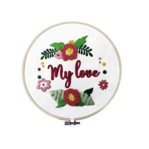 Paris Prix Kit Complet Punch Needle My Love 21cm Blanc 7