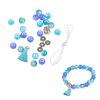 Paris Prix Kit Bracelet 21 Perles Verres 0,8cm Bleu Turquoise 8