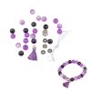 Paris Prix Kit Bracelet 21 Perles Verres 0,8cm Violet 8