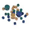 Paris Prix Lot De 27 Perles En Bois Cube 1-2cm Bleu Paon 10