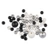 Paris Prix Lot De 63 Perles Rondes Bois 1-2cm Argent & Noir 8