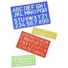 Paris Prix Lot De 4 Pochoirs Alphabet 27cm Multicolore 10