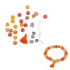 Paris Prix Kit Bracelet 21 Perles Verres 0,8cm Orange Ambre 11