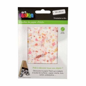 Paris Prix Lot De 6 Feuilles De Papier Patch Terrazzo 30x40cm Multicolore 6