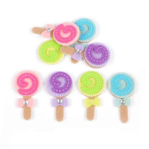 Paris Prix Lot De 8 Embellisseurs Feutrine Lollipops Multicolore 1