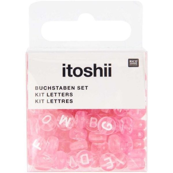 Youdoit 165 Perles 5 X 7 Mm – Lettres Rondes – Rose 1