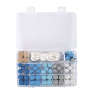 Rayher Coffret De Perles En Silicone – Bleu 7