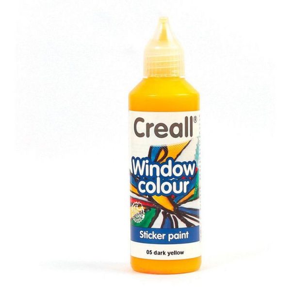 Creall Peinture Repositionnable Pour Vitres Creall Glass 80 Ml – Jaune Foncé 1