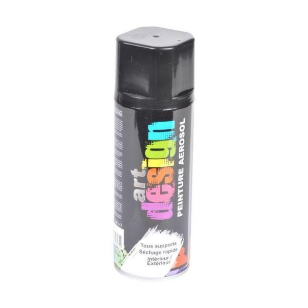 Paris Prix Bombe De Peinture Séchage Rapide 400ml Noir Brillant 1