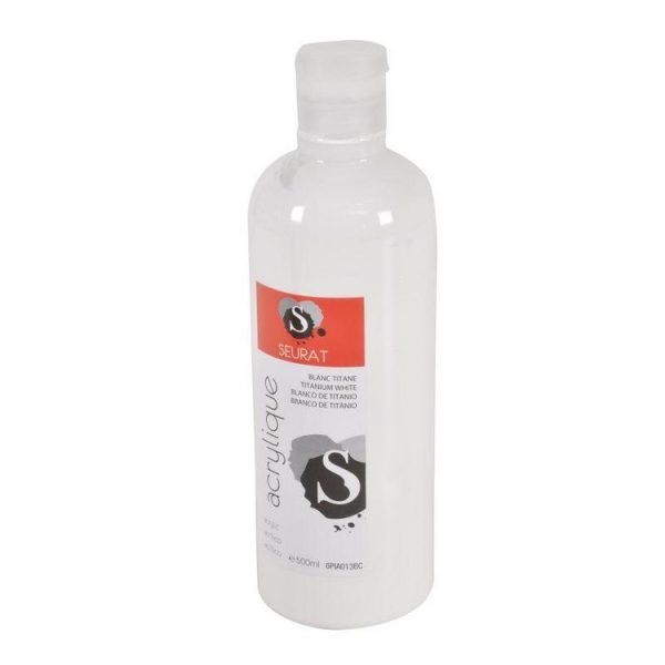 Paris Prix Peinture Acrylique Cézanne 500ml Blanc Titane 1