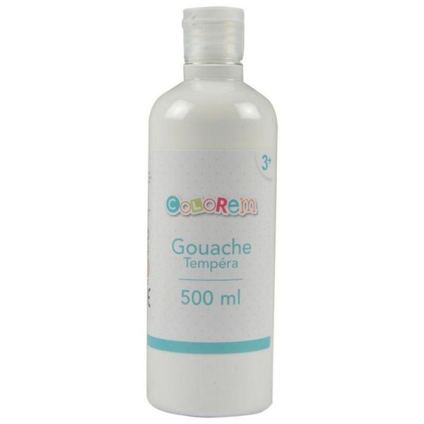 Paris Prix Flacon De Peinture Tempéra 500ml Blanc 1