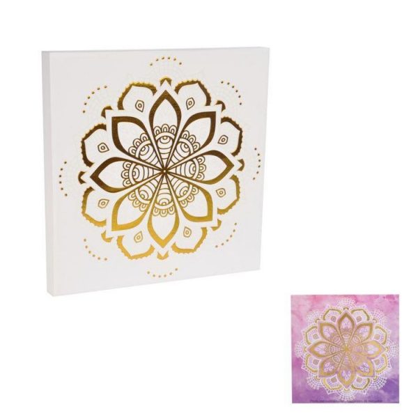 Paris Prix Toile Pour Aquarelle Mandala 25x25cm Blanc 1