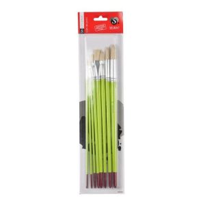 Paris Prix Lot De 8 Pinceaux Apprentissage Huile 30cm Vert 6