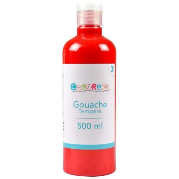 Paris Prix Flacon De Peinture Tempéra 500ml Rouge 1