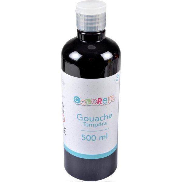 Paris Prix Flacon De Peinture Tempéra 500ml Noir 3