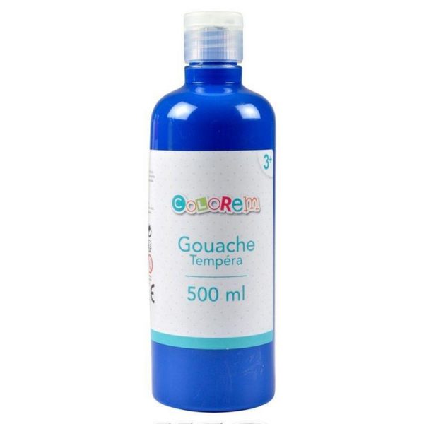 Paris Prix Flacon De Peinture Tempéra 500ml Bleu 1