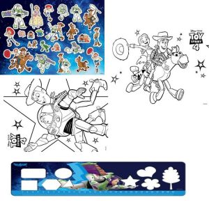 Cahier De Dessin Toy Story Livre De Coloriage Stickers Regle Pochoir Album 9