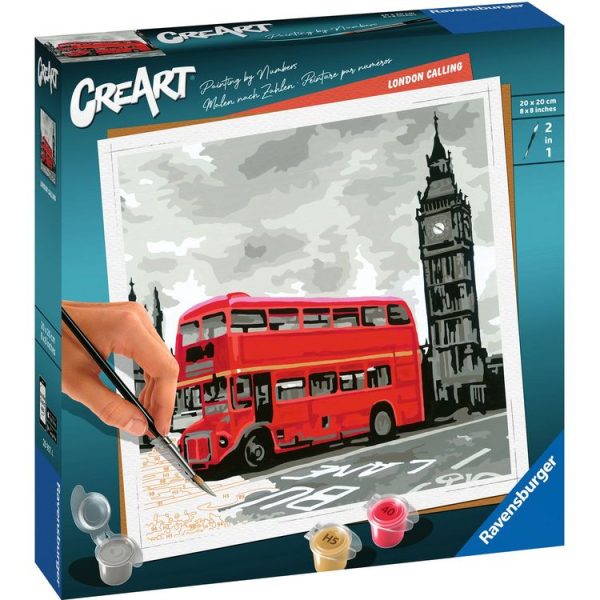 RAVENSBURGER Tableau Londres – CreArt – Carré 20×20 Cm 1