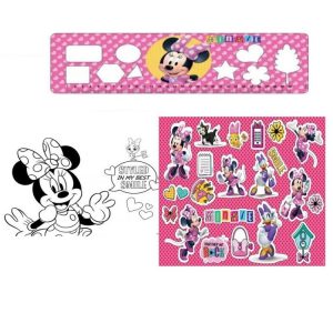 Cahier De Dessin Minnie Livre De Coloriage Stickers Regle Pochoir Disney 9