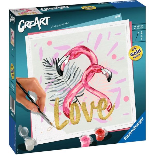 RAVENSBURGER Tableau Love – CreArt – Carré 20×20 Cm 1