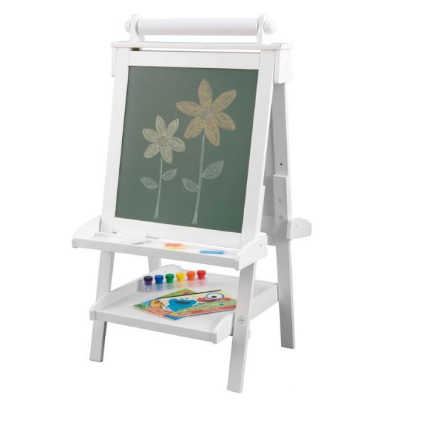 Kidkraft Tableau Blanc / Noir 2 En 1 Sur Chevalet + Rouleau De Papier Et Accessoires 1