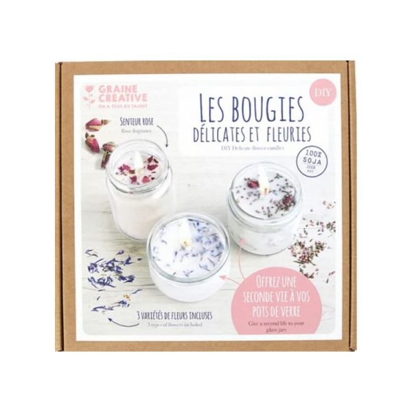 Graine Créative Kit DIY Bougies Fleuries 1