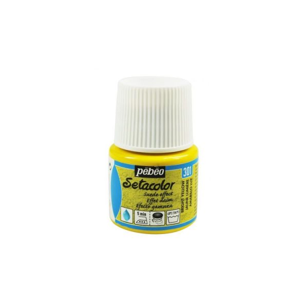 Youdoit Peinture Textile Setacolor Opaque Effet Daim – Jaune Lumière – 45 Ml 1