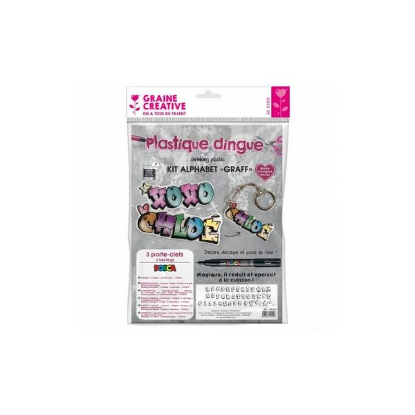 Graine Créative Kit Plastique Dingue Alphabet Graff Posca 1