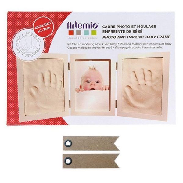 Youdoit Kit Moulage Empreinte De Bébé + 20 étiquettes Kraft Fanion 1