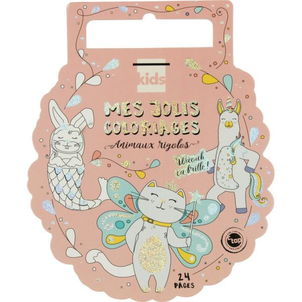 MegaCrea Carnet De Coloriage Enfant Avec Foil 24 Pages Animaux Rigolos 1