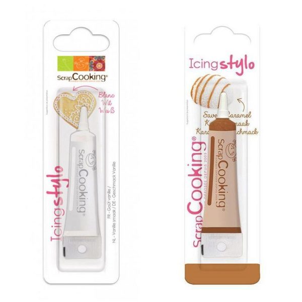 SCRAPCOOKING 2 Stylos Alimentaires – Caramel & Blanc 1