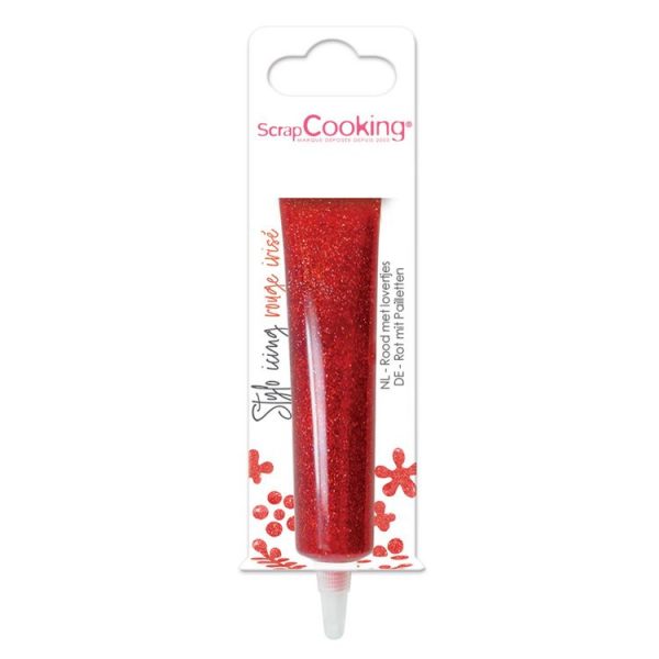 SCRAPCOOKING Stylo De Glaçage Rouge Irisé 1