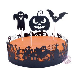 SCRAPCOOKING Décoration Papier Noires Pour Gâteau Halloween 7