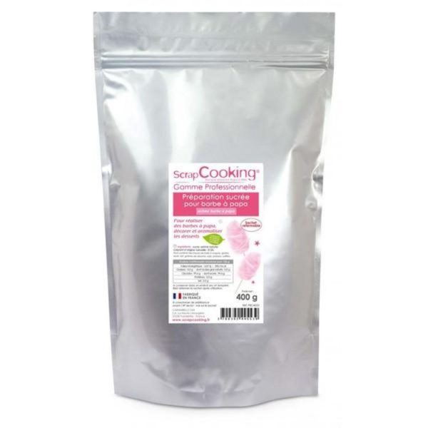 SCRAPCOOKING Préparation Pour Barbe à Papa Rose 400 G 1