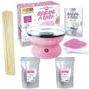 SCRAPCOOKING Coffret Barbe à Papa – Machine + Préparation Rose 400 G Et Bleue 400 G + 100 Bâtonnets 10