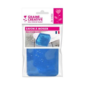 Graine Créative Pain De 100 Grs De Savon Translucide Bleu 9