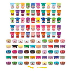 HASBRO Coffret Pâte à Modeler Play-Doh : WOW 100 Pots De Couleurs 7