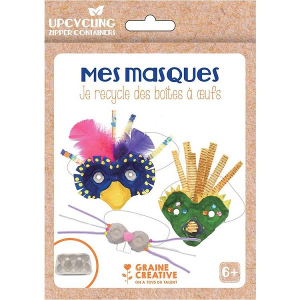 Graine Créative Kit Upcycling Boites A Oeufs Pour Jolis Masques 1