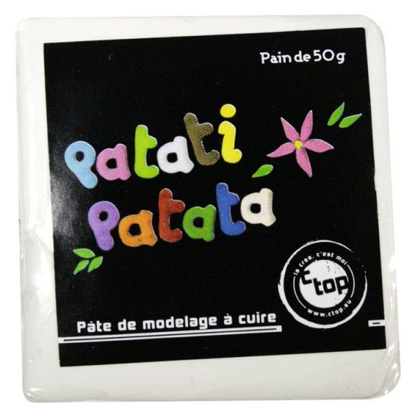 MegaCrea Pâte Polymère à Modeler Patati Patata Blanc 50 G 1