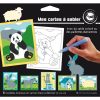 MegaCrea Cartes Sable Ou Paillette 13 X 16 Cm Animaux X 6 Pièces Activités Enfant 10