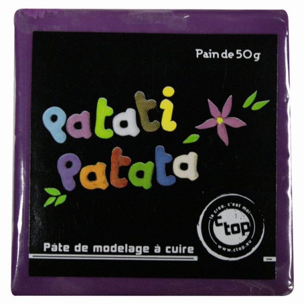 MegaCrea Pâte Polymère à Modeler Patati Patata Violet 50 G 1