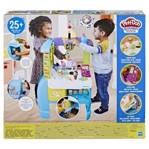 HASBRO Play-Doh Camion De Glace Géant, 27 Accessoires Et 12 Pots De Pâte à Modeler, Sons Réalistes 7