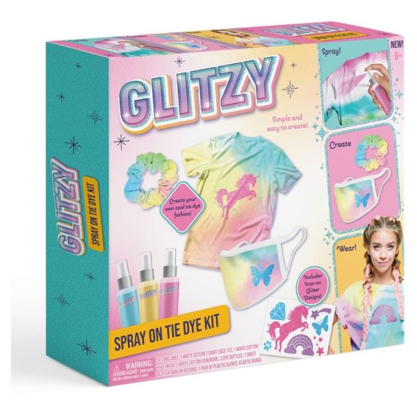 GP TOYS Loisirs Créatifs – Glitzy – Coffret Spray On Tie & Dye Kit 1